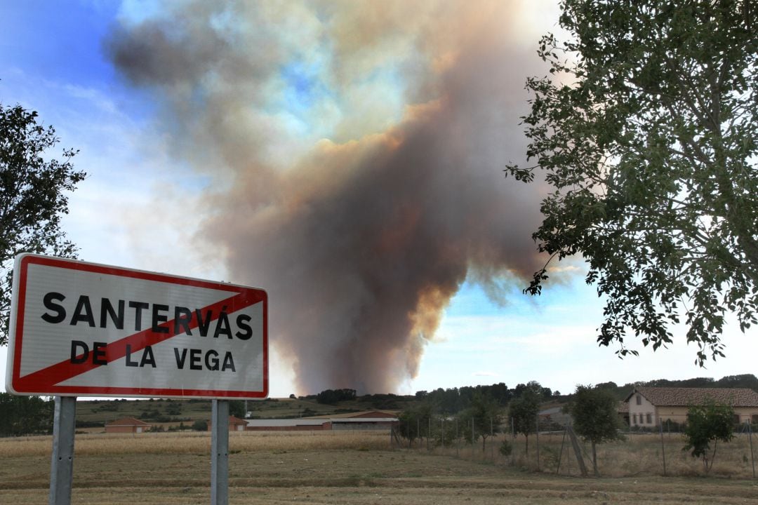 Imagen de archivo de incendio en la provincia de Palencia