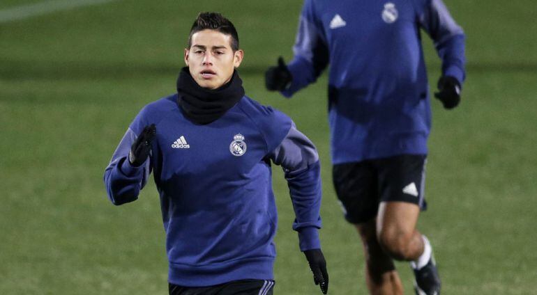 James, durante un entrenamiento en el Mundial de Clubes