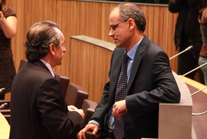 Jaume Bartumeu i Toni Martí en una imatge d'arxiu al Consell General.