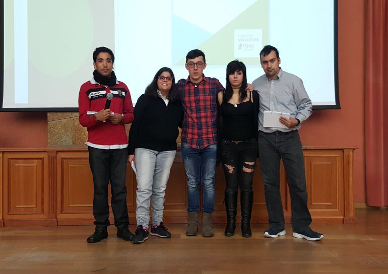 Usuarios de la Fundación San Cebrián en la presentación de la Carta de Derechos y Deberes de las personas con discapacidad