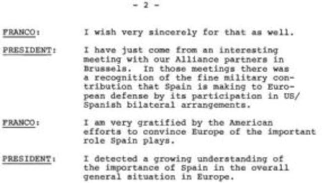 Conversación entre Franco y Ford.