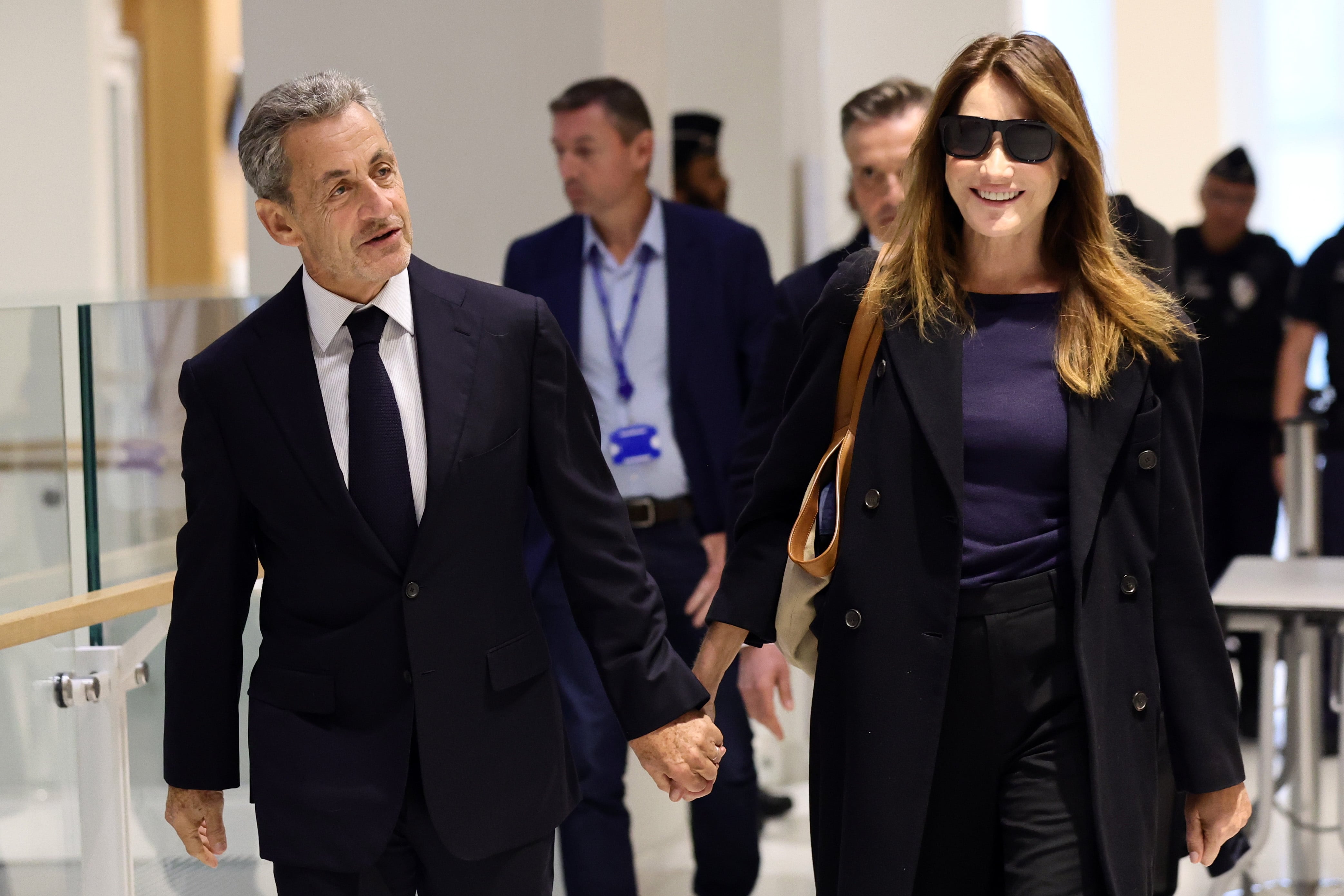 El expresidente francés Nicolas Sarkozy y su mujer, Carla Bruni.
