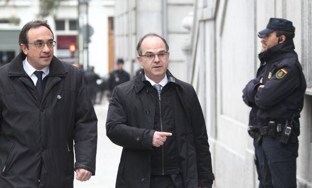 Josep Rull y Jordi Turull llegan al Supremo por la vista del procés