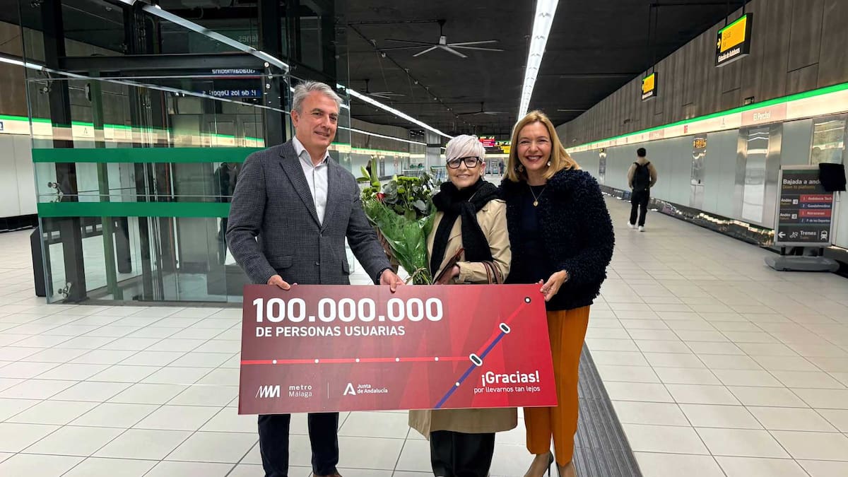 Metro de Málaga supera los 100 millones de viajeros transportados desde su puesta en servicio