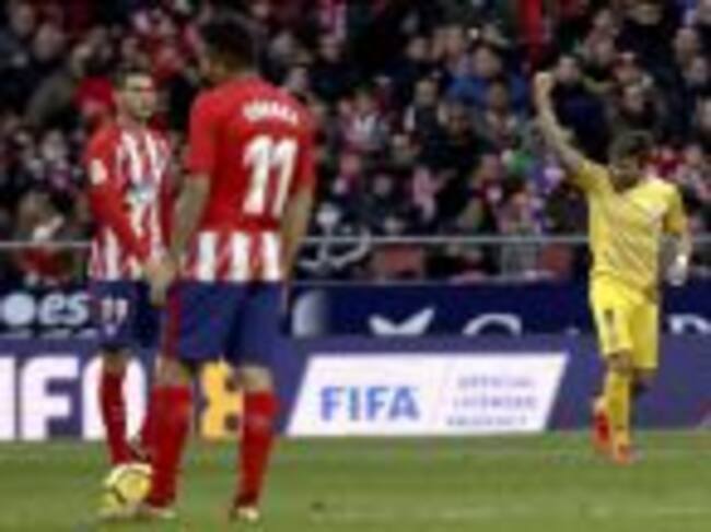 GRAF3686. MADRID, 20/01/2018.- El centrocampsita del Girona Cristian Portugués celebra su gol ante el Atlético de Madrid durante el partido de la vigésima jornada de Liga que disputan en el estadio Wanda Metropolitano, en Madrid. EFE/Ballesteros