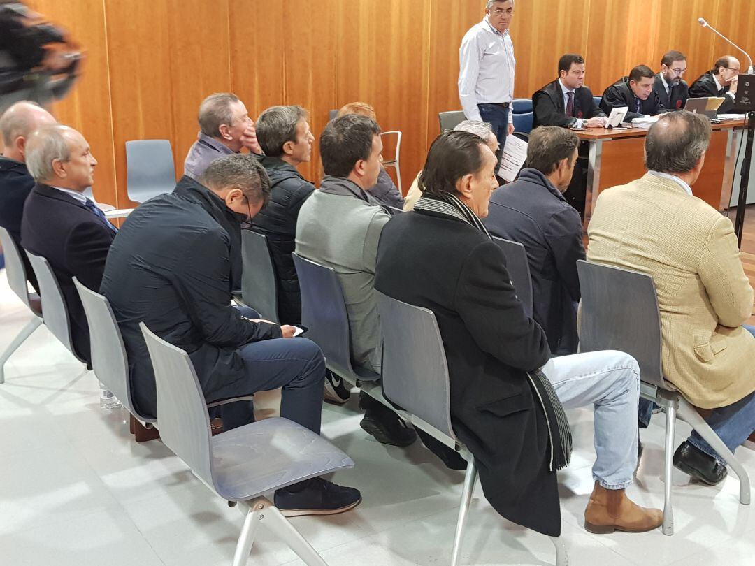 Los acusados en el caso Copasur al inicio del juicio en la Audiencia de Málaga