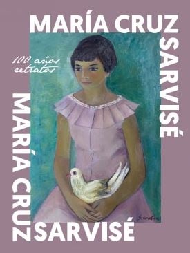 Cartel anunciador de la exposición con uno de los retratos de María Cruz Sarvisé