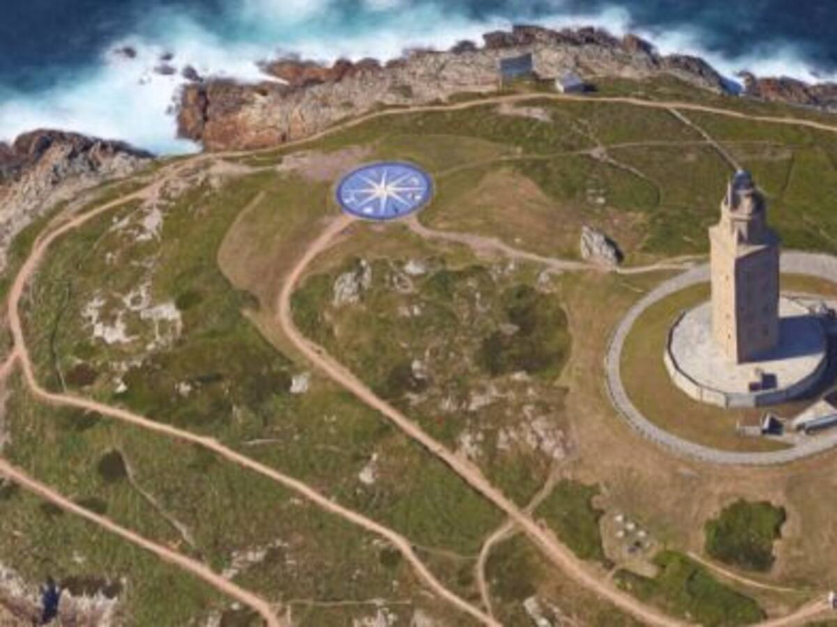 La Torre de Hércules se ilumina de rojo por el Día de la Cruz Roja