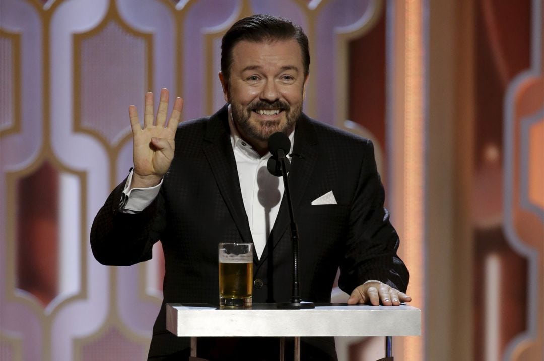 Ricky Gervais, en la edición de 2016 de los Globos de Oro