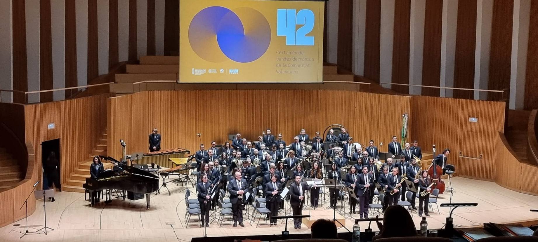 L'Ateneu Musical de Cocentaina consiguió el primer premio en la sección segunda del 42 Certamen de Bandas de Música de la Comunitat Valenciana celebrado en el Palau de les Arts.