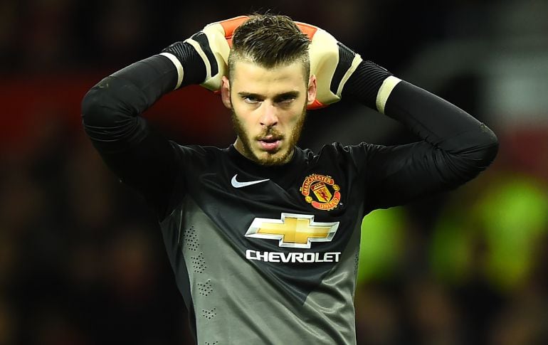 De Gea, durante un partido con el United