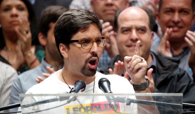 Freddy Guevara, vice-presidente de la oposición en la Asamblea Nacional de Venezuela.