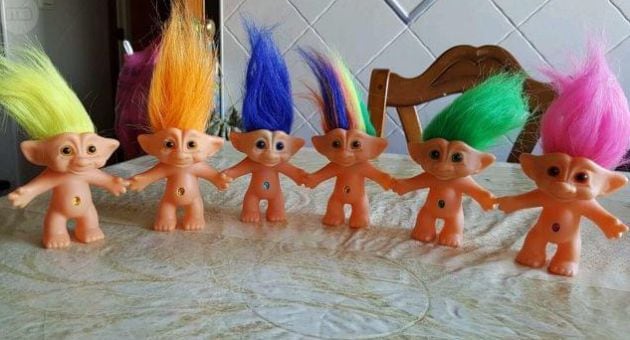 El pelo de los trolls podía ser de mil y un colores.