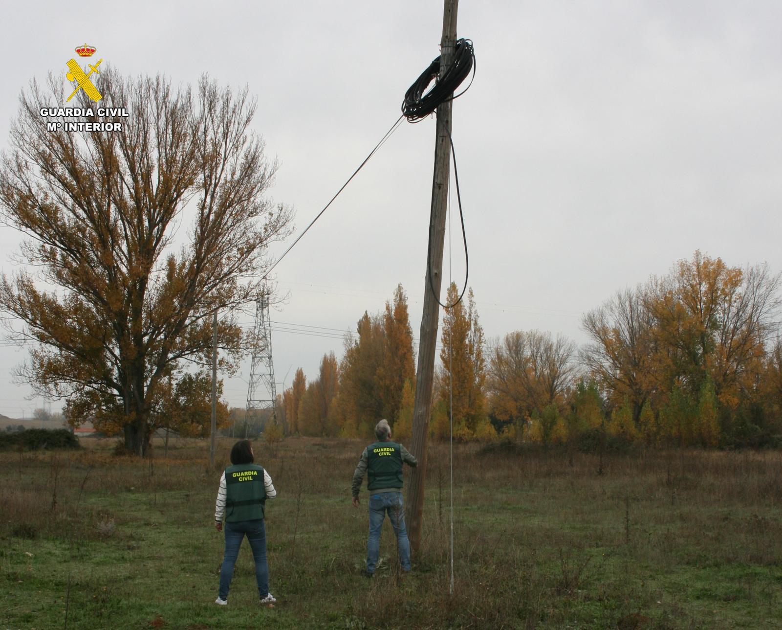 Seis investigados por siete robos de cable telefónico en la provincia de Palencia