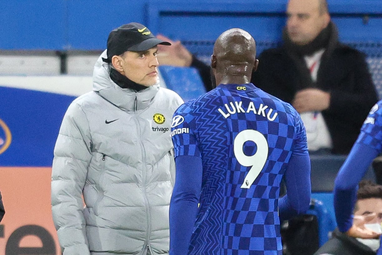 Lukaku junto a Thomas Tuchel  durante un partido