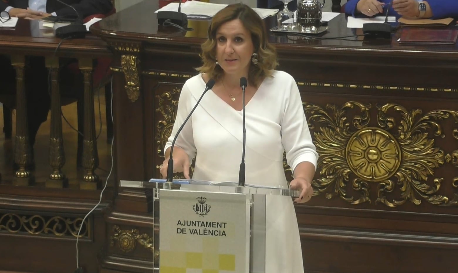 La alcaldesa de València, María José Catalá, ha sido la encargad de abrir el debate sobre el estado de la ciudad de este lunes