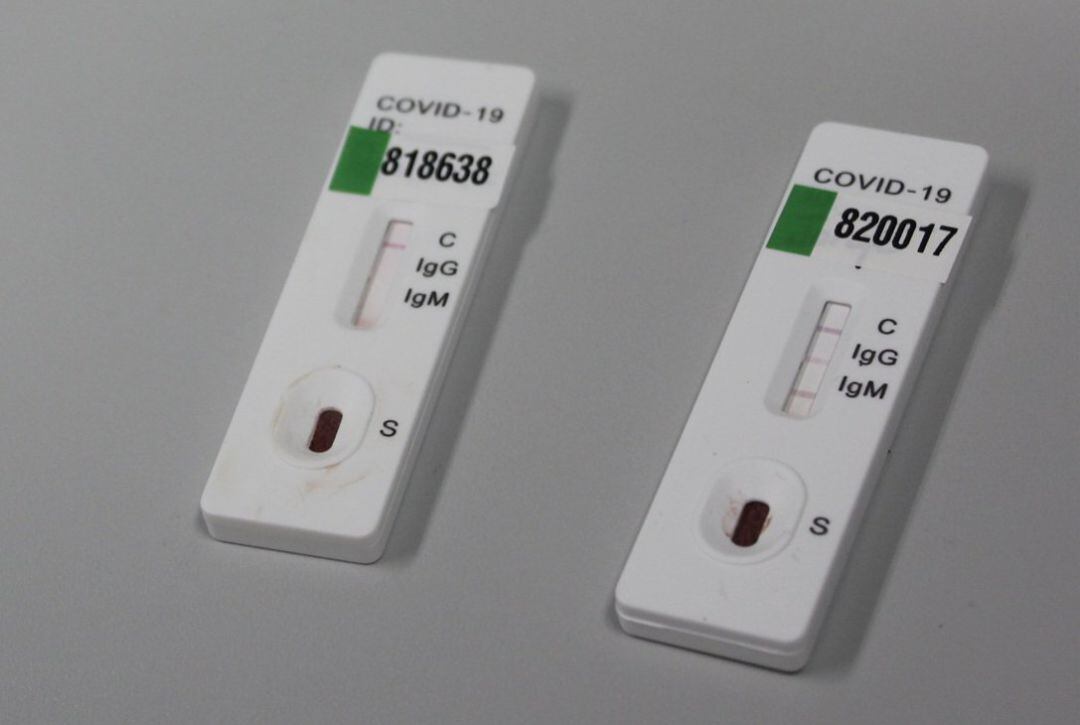 Imagen de los test recibidos en Segovia