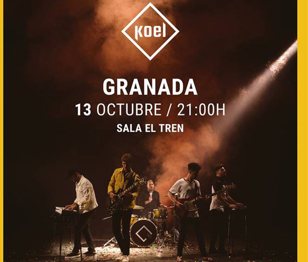 Cartel del concierto del grupo musical KOEL en Granada