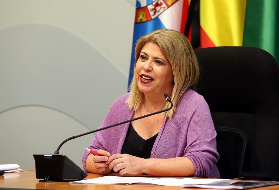 Mamen Sánchez, alcaldesa de Jerez, este jueves en el Ayuntamiento de Jerez
