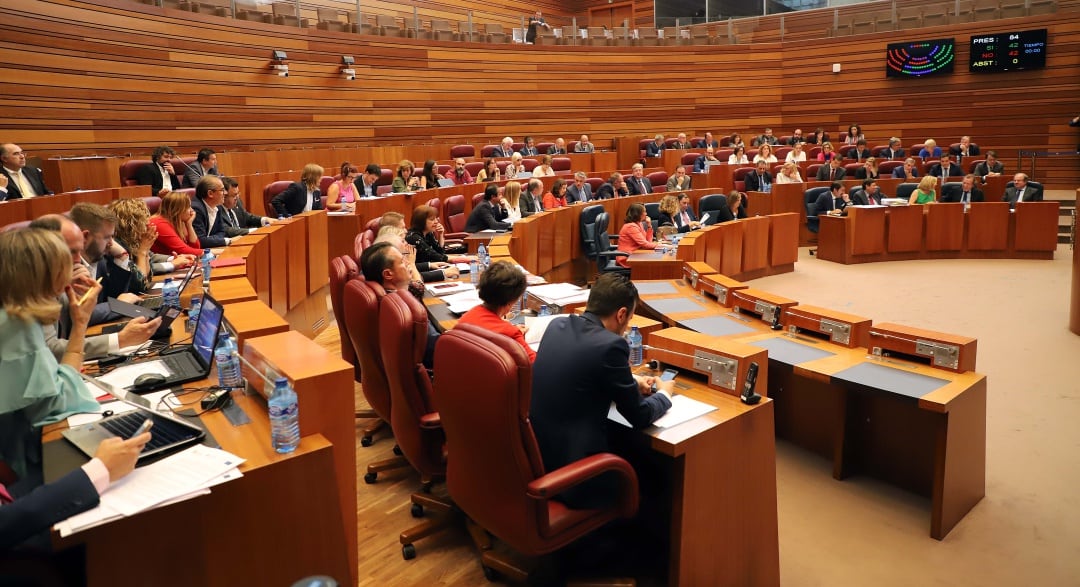 Imagen de un pleno de las Cortes de Castilla y León