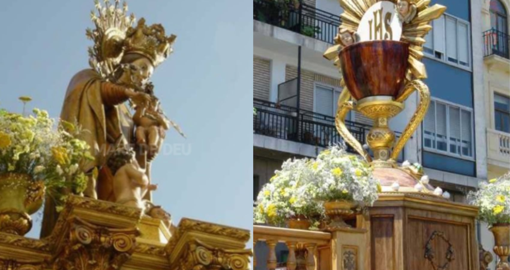 Roca de la Mare de Déu y del Santo Cáliz, que procesionan en el Corpus Christi de València