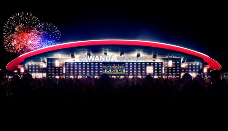 Imagen de como será durante esta temporada el Wanda Metropolitano