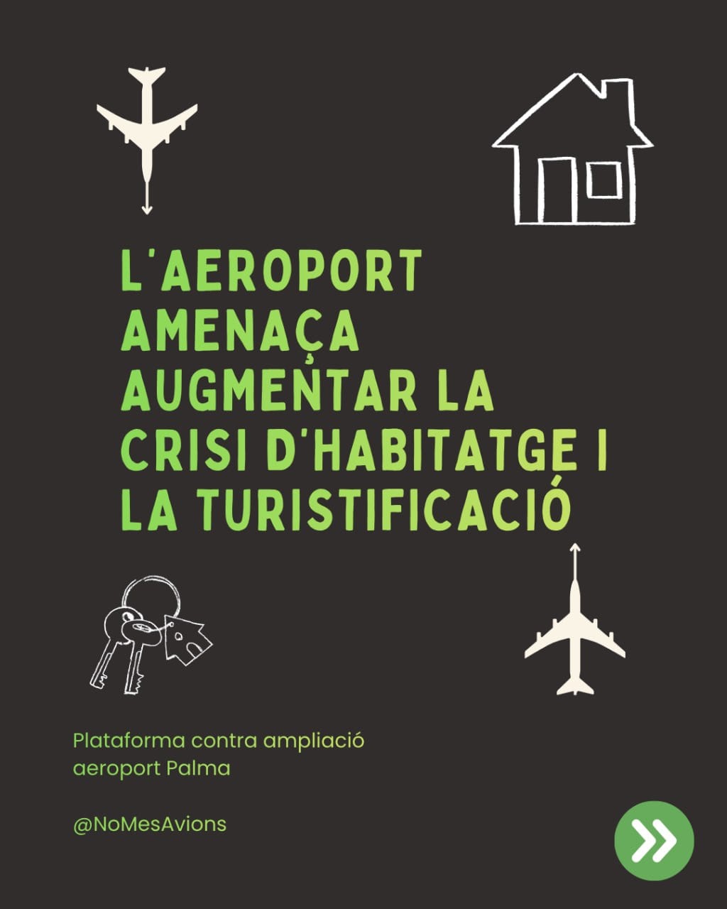 Plataforma contra ampliació de l'aeroport de Palma@NoMesAvions