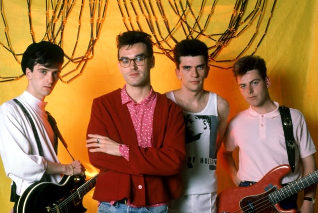 The Smiths antes de su primera actuación en Detroit en 1985