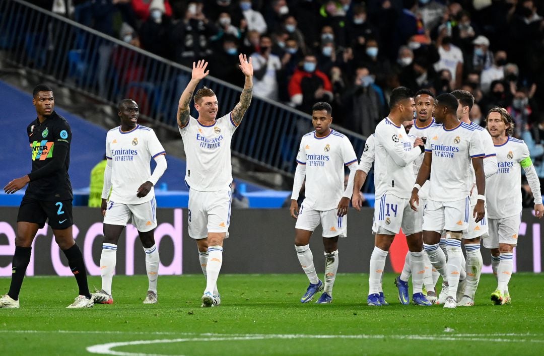 Kroos celebrando su gol contra el Inter