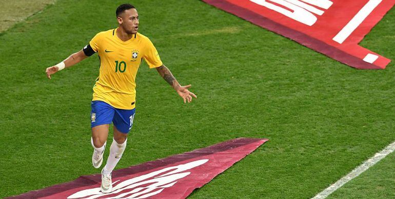 Neymar Jr., con la selección de Brasil.