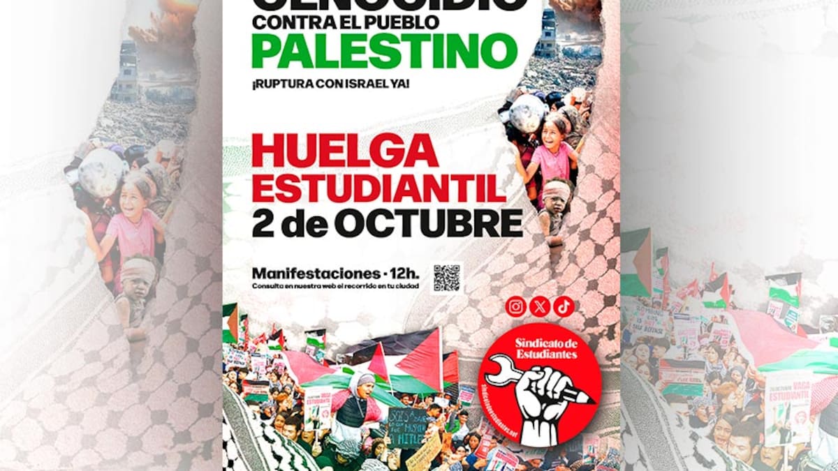 El Sindicato de Estudiantes convoca una huelga contra el genocidio del pueblo palestino