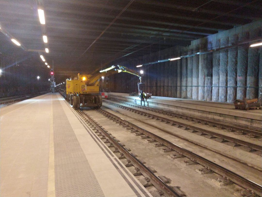 Obras en la estación de Castelló