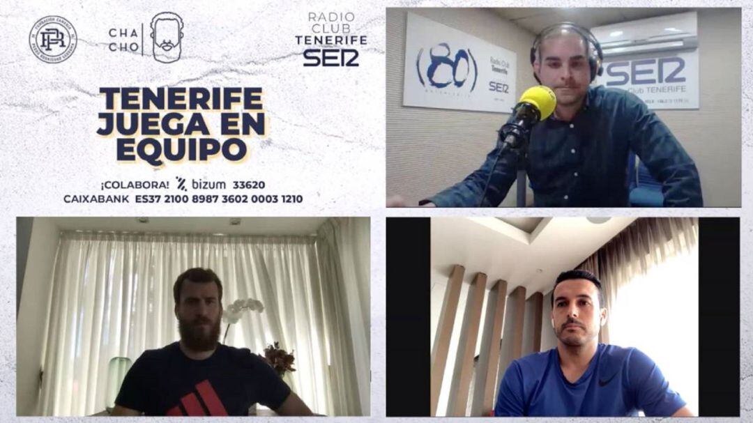 Un momento de la emisión en directo de #TenerifeJuegaEnEquipo (Radio Club Tenerife).