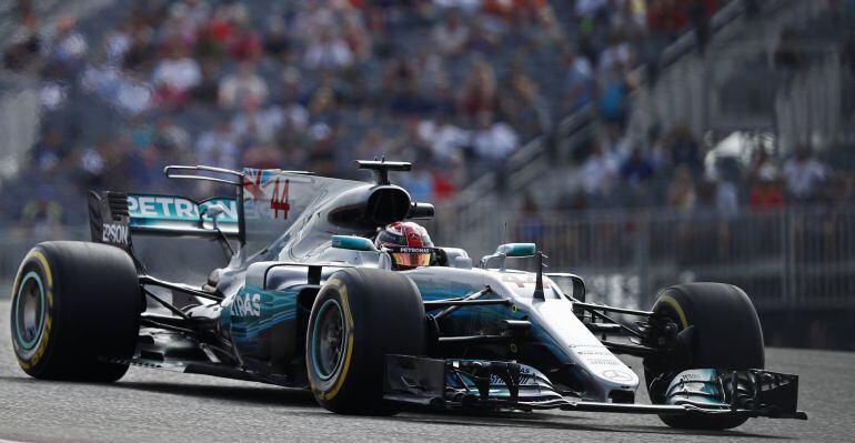 Lewis Hamilton, durante los terceros entrenamientos libres de Austin