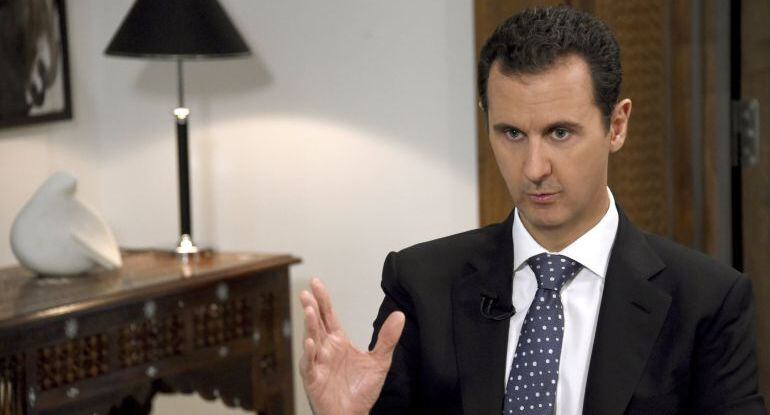 El presidente de Siria, Bachar al Asad, durante la entrevista exclusiva concedida a la Agencia EFE