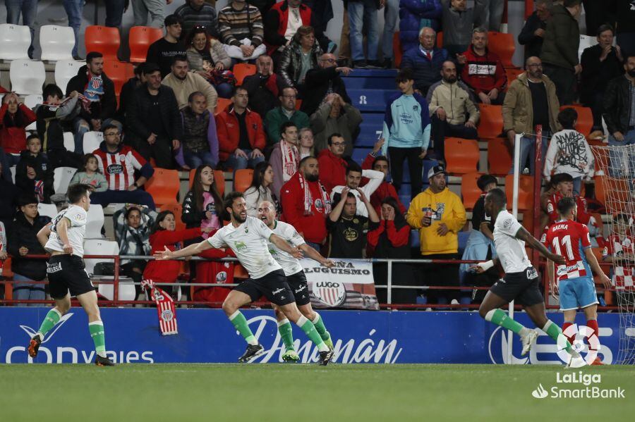 Germán festeja su gol en el Anxo Carro