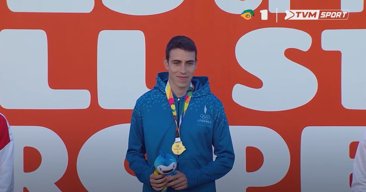 Pol Moya amb la medalla d'or  a Malta 2023.