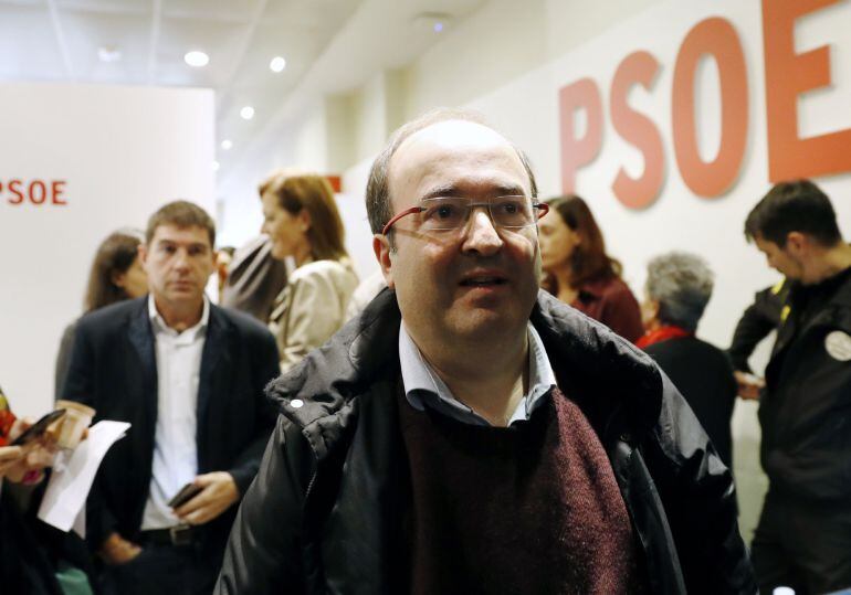 El primer secretario del PSC, Miquel Iceta, a su salida del Comité Federal del PSOE