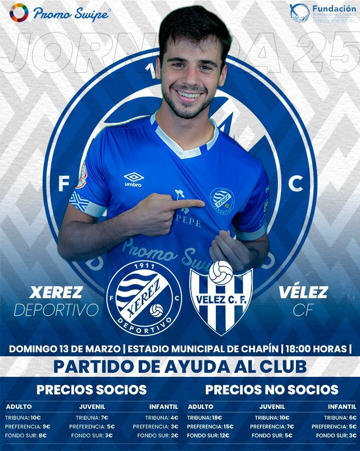 Cartel con los precios para el partido del domingo