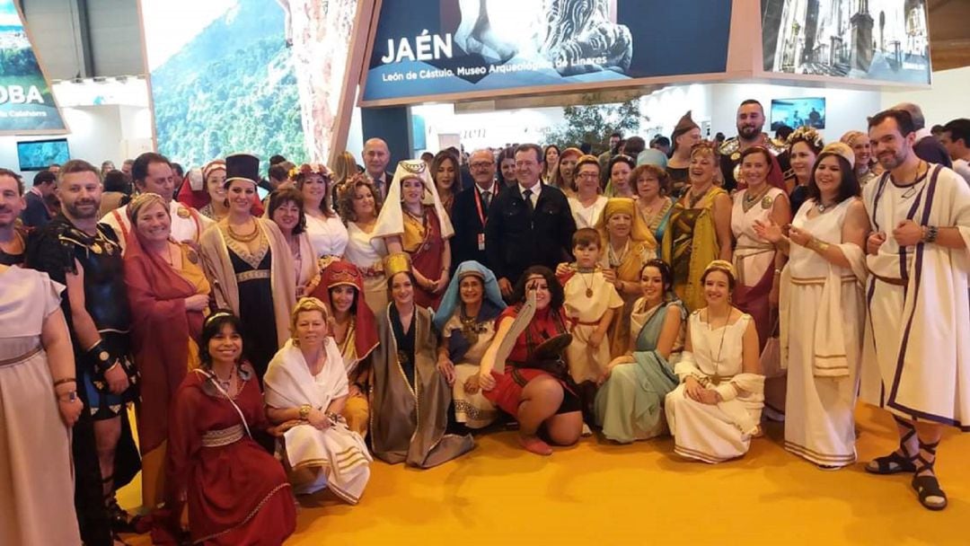 Figurantes de las Fiestas Iberorromanas de Cástulo en FITUR.