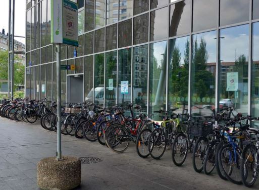 Aparcabicis de estación de autobuses de Vitoria