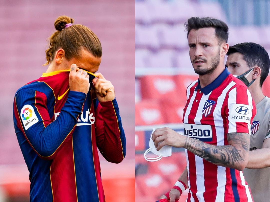 Antoine Griezmann y Saúl Ñíguez