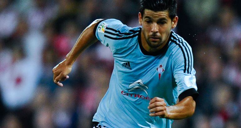 Nolito, en un partido con el Celta de Vigo.