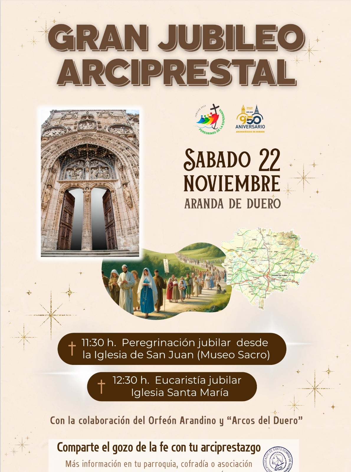 Cartel Celebración del jubileo en la Ribera del Duero
