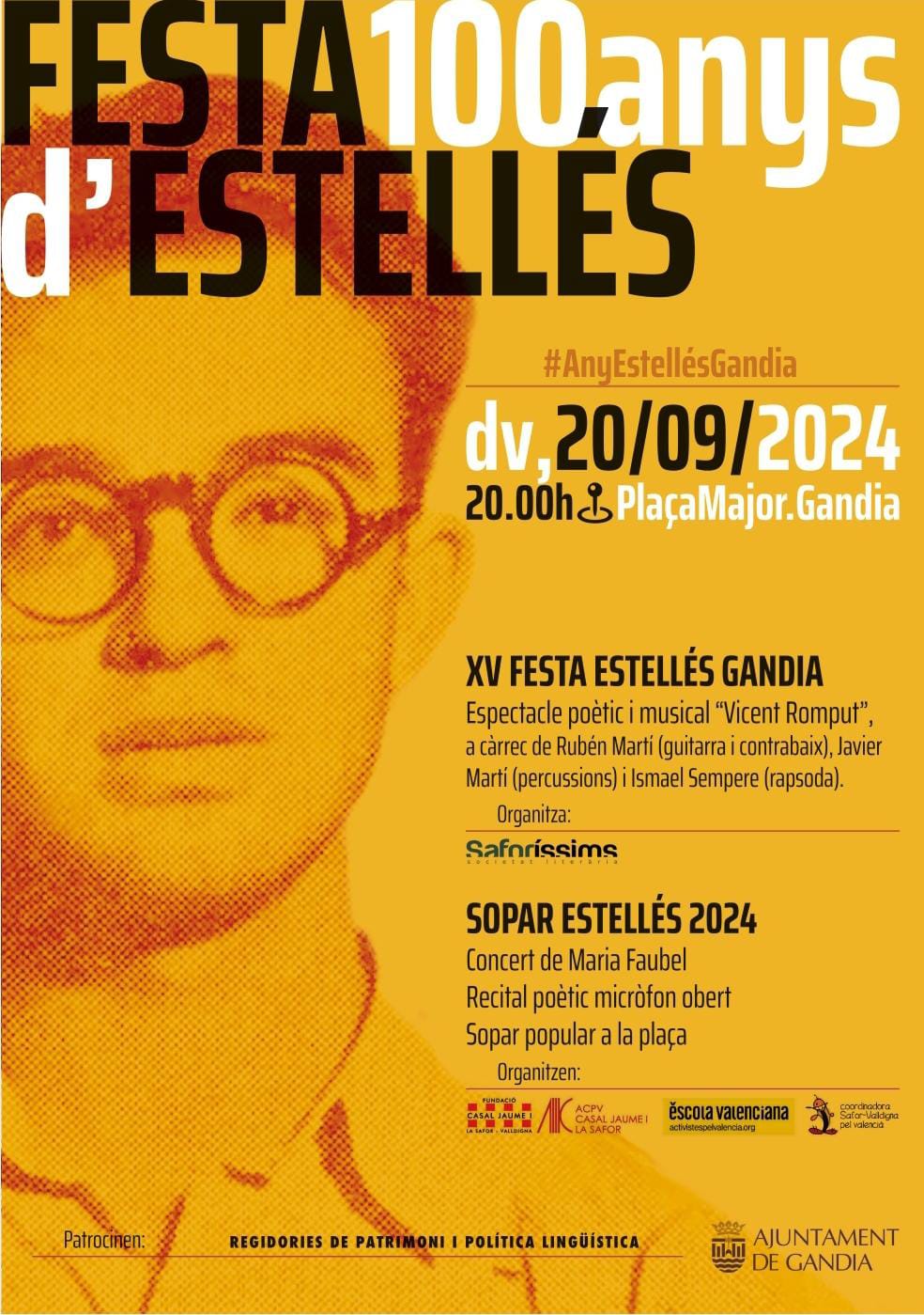 Cartel anunciador de la Festa Estellés.