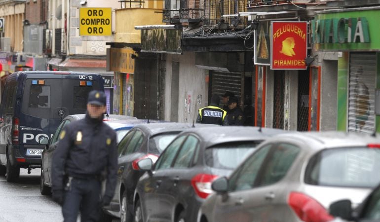 Imágenes de la operación policial en Madrid