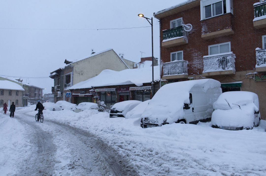 El municipio madrileño de Cerceda, tras la gran nevada, en Cerceda Madrid