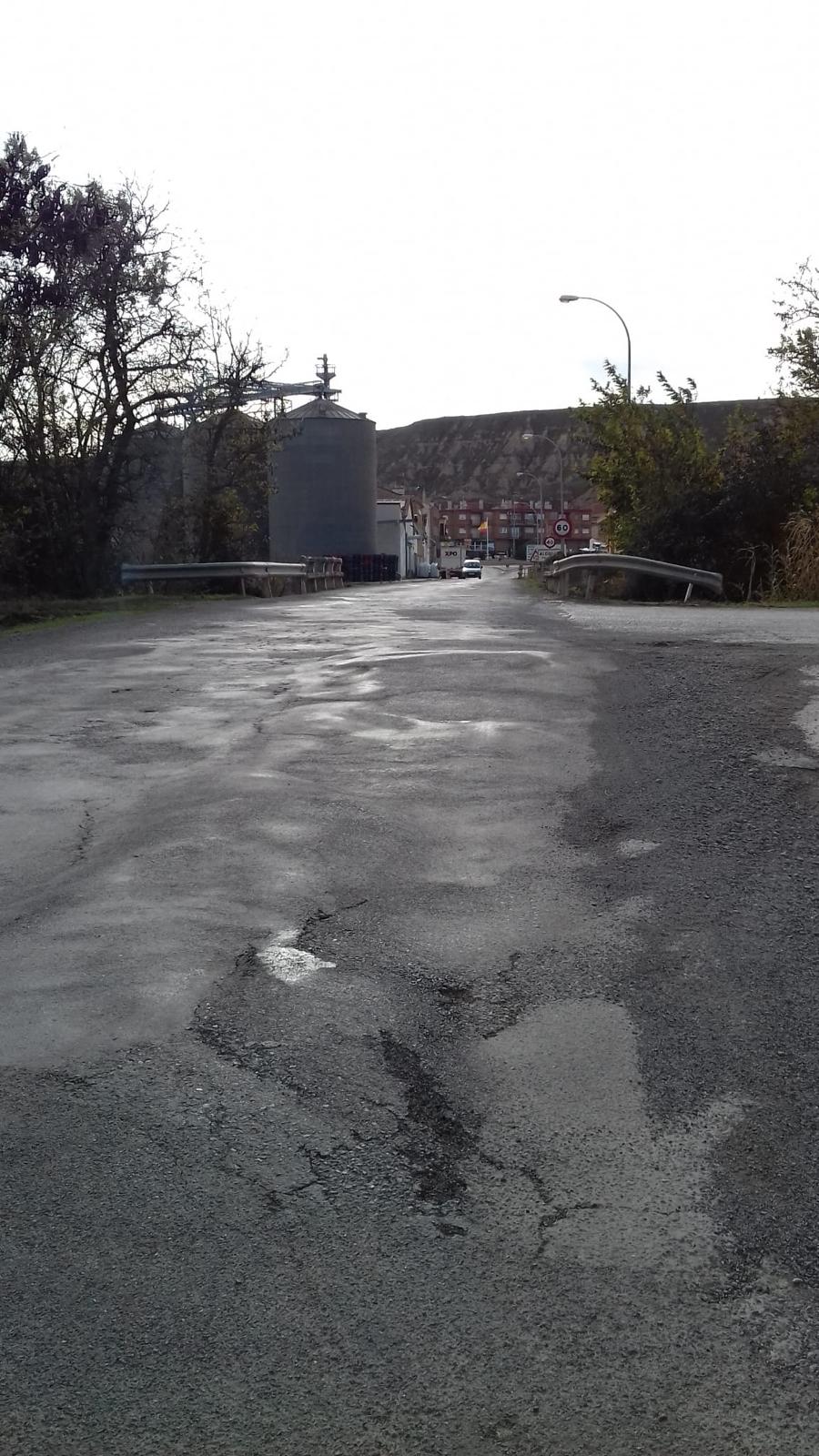 Estado del acceso a Alcolea de Cinca desde la A-130. Foto: Ayuntamiento de Alcolea de Cinca