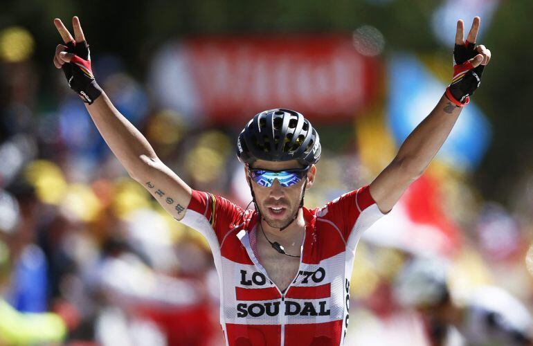 El ciclista belga Thomas De Gendt del Lotto Soudal se impone en la 12ª etapa del Tour de Francia, de 178km desde la ciudad de Montpellier hasta Mont Ventoux.