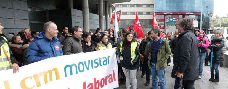 Movilización de los trabajadores de Extel